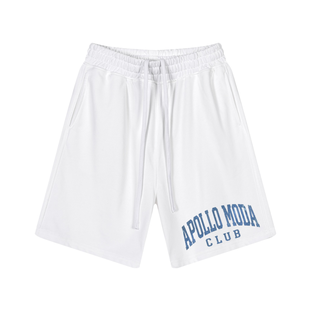 Club Collegiate sweat shorts by Apollo Moda, front view